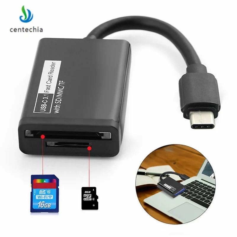 Centechia USB 3,0 кардридер высокая скорость SD TF Micro SD кардридер Тип памяти C кардридер Micro USB SD адаптер JSX