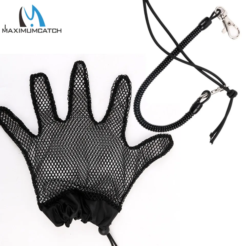 Maximumcatch Net Mesh Fishing font b Gloves b font Anti Slip Fishing font b Gloves b