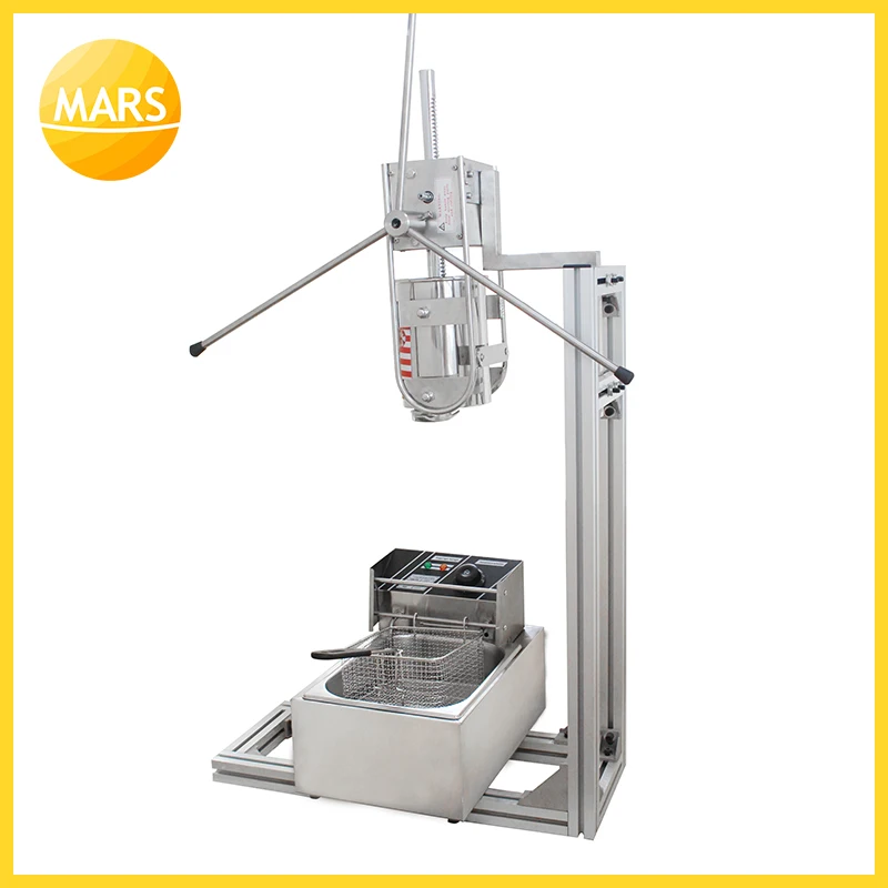 Mars 3L ручная машина для изготовления Чуррос/Чуррос Производитель; для изготовления испанских Чуррос Машина Испания пончик машина латинские фрукты производитель