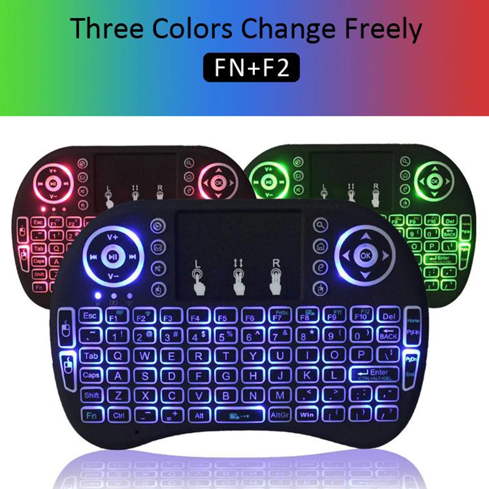 I8 Клавиатура 2 4 ГГц Sans Fil i8 Clavier Touchpad Fly Air Mouse Pour Android TV box игровой Мини ПК Английский