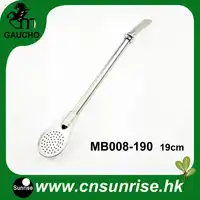 50PCS/Lot Original Argentina Yerba Mate Straw Inox Stainless Steel Filter Bombilla Teaware Drink Smooth 19CM Hot Sale MB008-190