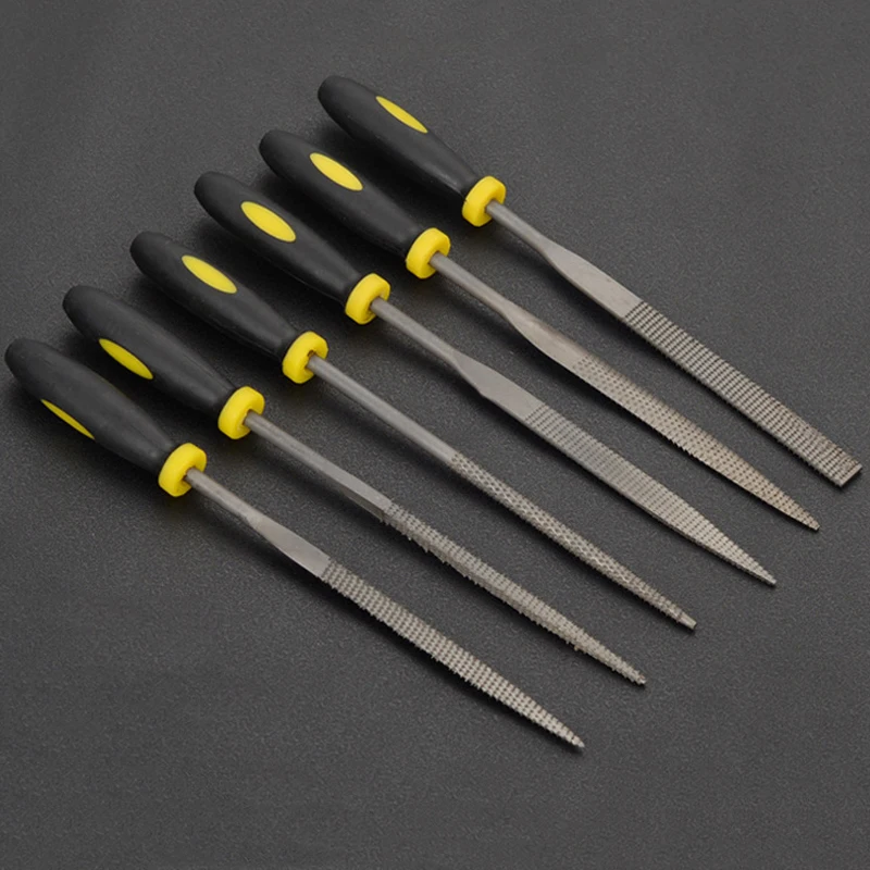 6Pcs 140 180mm Mini Stainless Steel Files Tools Set For Woodworking