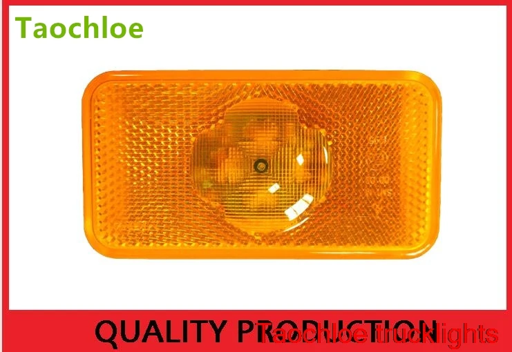 

1X 24v Yellow Led Reflector Side marker lamp truck warning light led Trailer Light Bus lorry 120*45mm Amber Emark for Volvo
