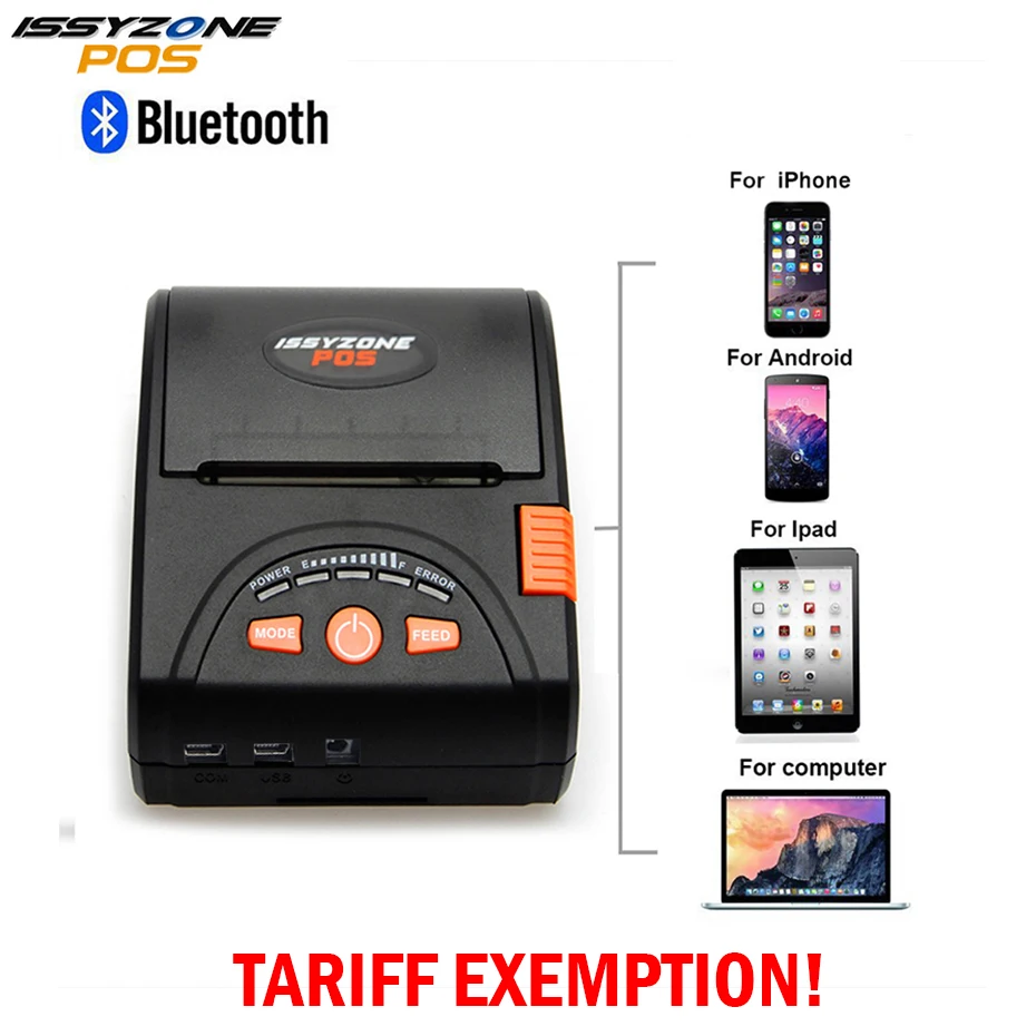 

IMP001/006 Handheld bluetooth Printers withFree Loyverse POS Software Popular in America Mobile Portable Thermal Receipt Printer