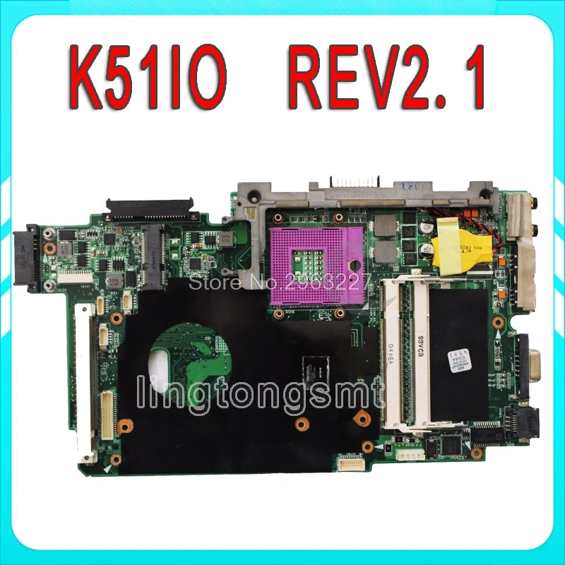 K51IO материнская плата REV: 2,1 Для ASUS K51IO X66IC K61IC K70IO материнская плата для ноутбука K51IO материнская плата K51IO тест материнской платы ОК