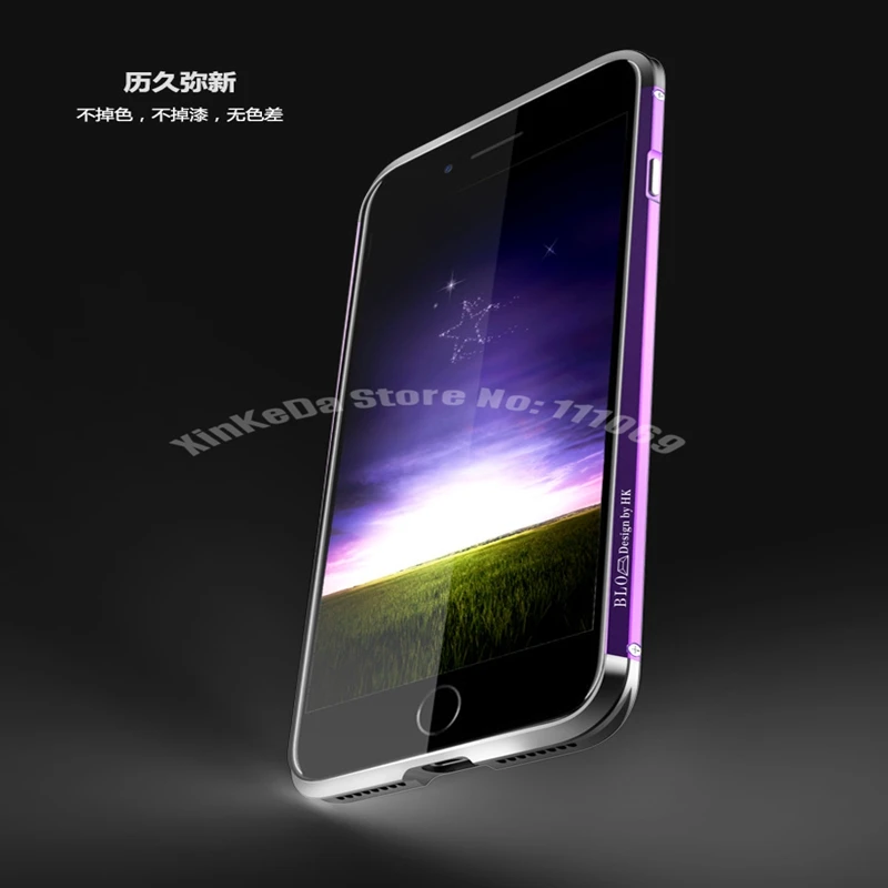 Bumper para Iphone Botão para Iphone7 Ultrafino Aviação Aluminum 7 6 s Plus Prismatic Forma Quadro Metal Cover Bumper 20 Pcs Dhl 6 Caso de telefone & Covers