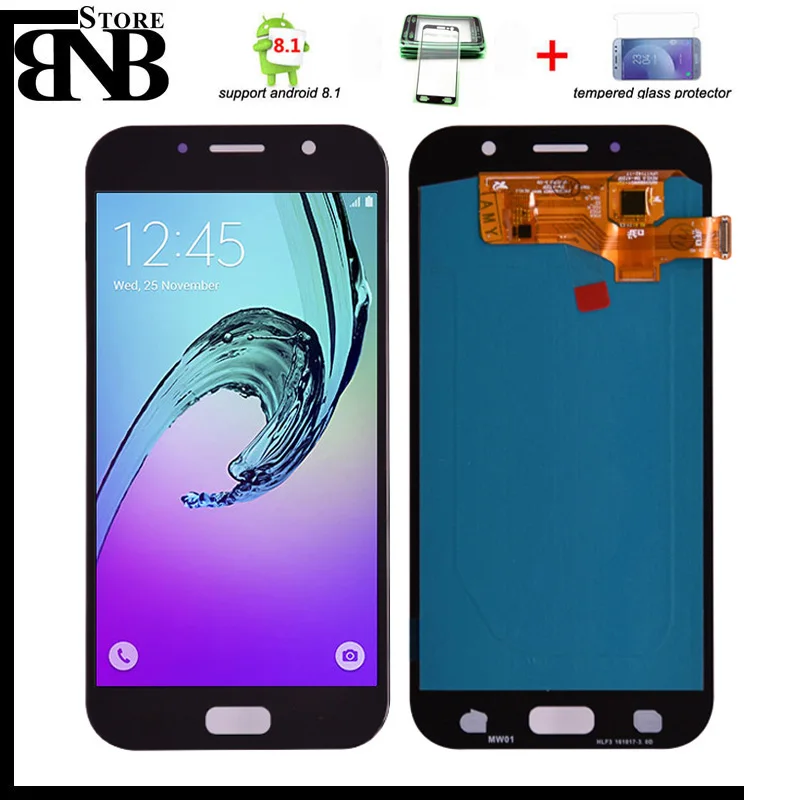 Супер Amoled для Samsung Galaxy A7 2017 A720 A720F ЖК-дисплей с сенсорным экраном дигитайзер сборка