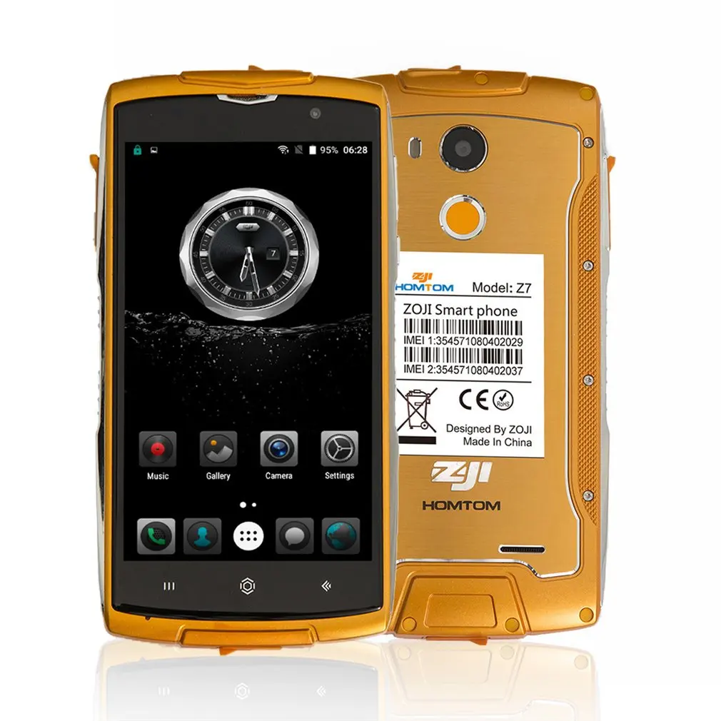 Оригинальный водонепроницаемый смартфон HOMTOM zoji Z7 ip68 2 ГБ + 16 MTK6737 1 3 ГГц
