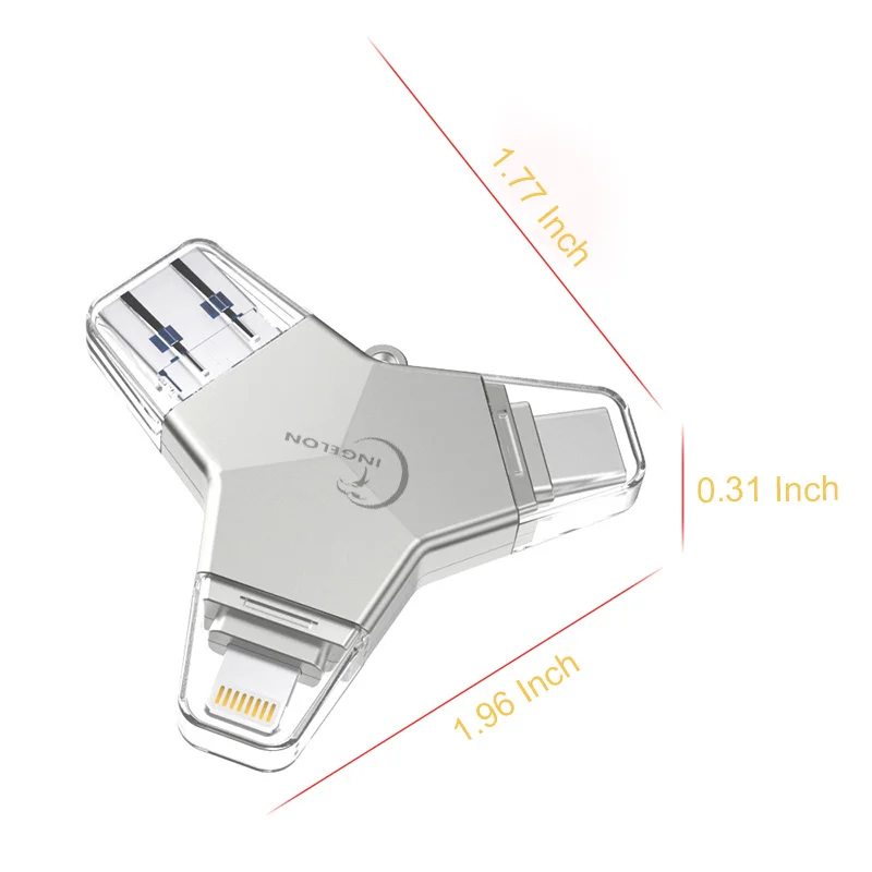 Ingelon Usb 3.0 flash Pen Drive 32gb 64gb 128gb pendrive usb c micro typeC Android Y Style Encrypted usb flash drive for iphone