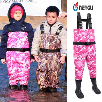 NEYGU kid's  Overalls chest waders waterproof fishing wading pants,paddle sailing pants with for rowing, boating, canoeing, 2-6T