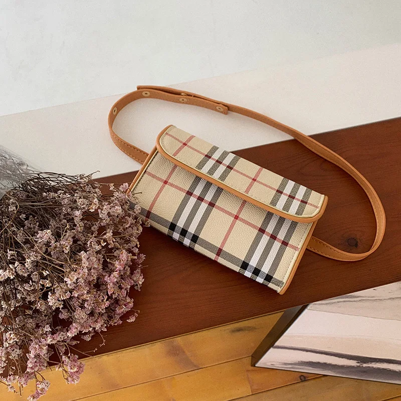 

Youda 2019 New Fashion Street Style Small Pockets Vintage Plaid Mini Chest Bag Ladies Shoulder Bag Simple Casual Messenger Bags