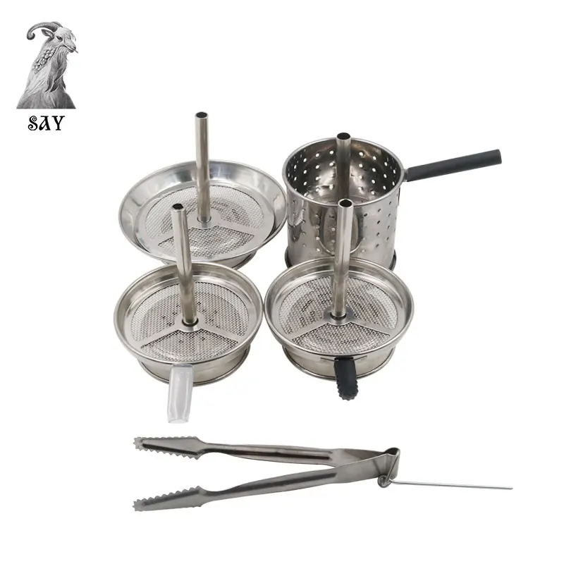 

SY Metal Hookah Shisha Charcoal Screen Holder&Hookah Charcoal Tongs Tweezers For Chicha Shisha Accessories Gadgets