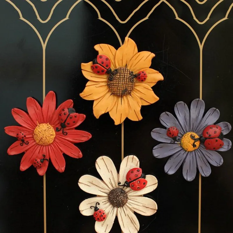 

Creative Sunflowers Refrigerator Magnets Decorative Stickers Affixed Message Notes Flower Fridge Magnets Whiteboard Sticker