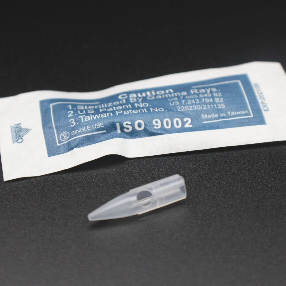 

100pcs 1RL Disposable Eyebrow Lip Tattoo Needle Tips Permanent Makeup Needle Caps For Merlin Mosaic Dragon Tattoo Machine