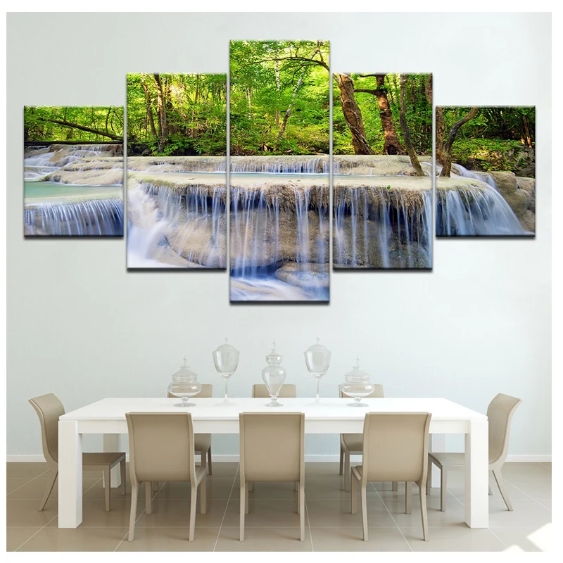 5pcs 5d DIY Diamond Painting Large Peaceful waterfall scenery full square Embroidery Mosaic 3D Cross Stitch wall Picture | Дом и сад