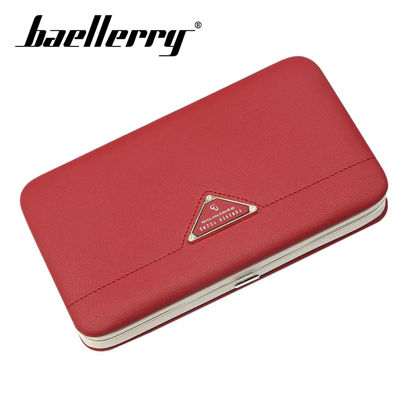 

Baellerry PU Leather Women Hasp Long Wallet Metal Hasp Solid Wallet Coin Pocket Card Holder Note Compartment Porta Clutch Bag