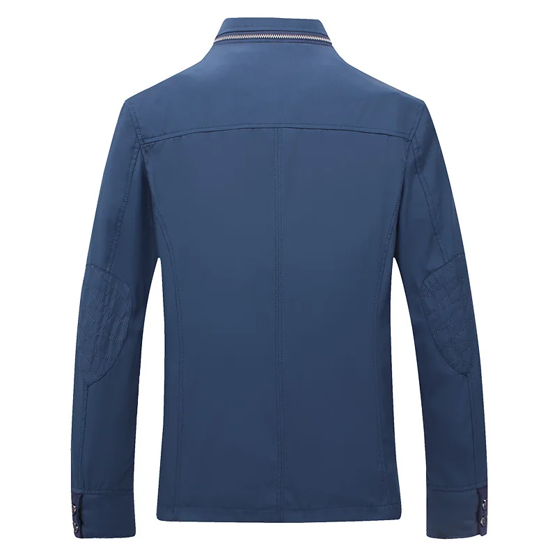 Loldeal Spring Autumn Polyester Slim Fit Thin Stand Button Male Casual Jacket Men Short Windbreaker Jackets Coat Blue Khaki 4XL Loldeal Spring Autumn Polyester Slim Fit Thin Stand Button Male Casual Jacket Men Short Windbreaker Jackets Coat Blue Khaki 4XL