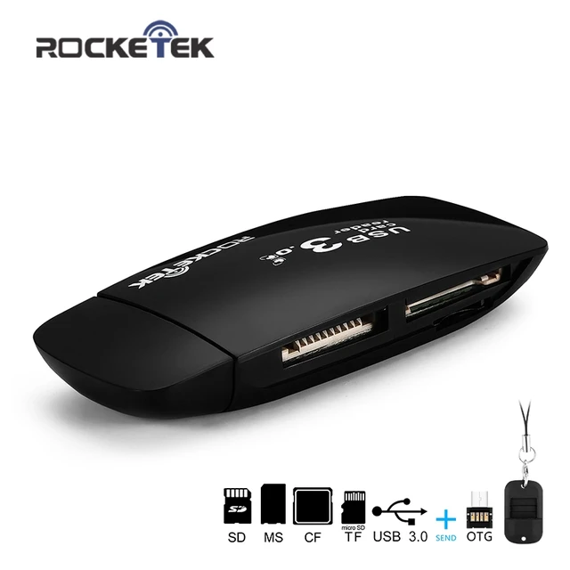Cheap Rocketek usb 3.0 multi 4 in 1 memory otg phone card reader 5Gbps adapter for SD/TF micro SD MS CF pc computer laptop accessories Cheap Rocketek usb 3.0 multi 4 in 1 memory otg phone card reader 5Gbps adapter for SD/TF micro SD MS CF pc computer laptop accessories