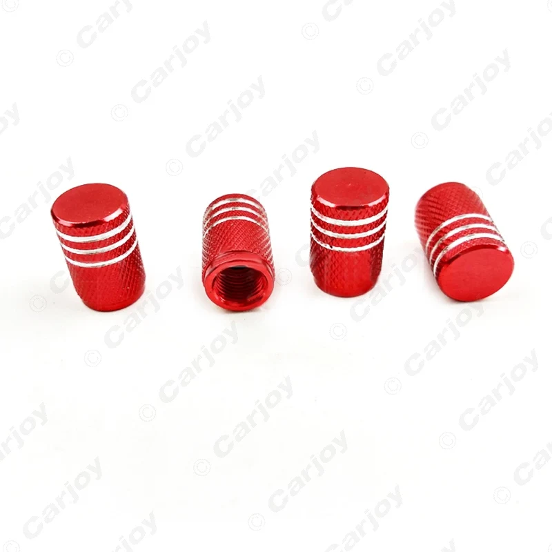 Auto Motorcycle Aluminum Alloy Wheel Tire Valve Stem Caps Dust Covers 4pcs 6-Color Black/Red/Gold/Green/Blue/Purple