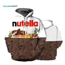 Ehuanhood Новая мода для мужчин/женщин 3d толстовки с принтом Nutella еда хип хоп пуловер Толстовка Повседневный стиль Брендовые спортивные костюмы Топы
