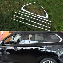 Para Mitsubishi Outlander 2013 2014 2015 2016 de Acero Inoxidable 6 unids Alféizar De La Ventana Inferior Adorne Recortar car styling