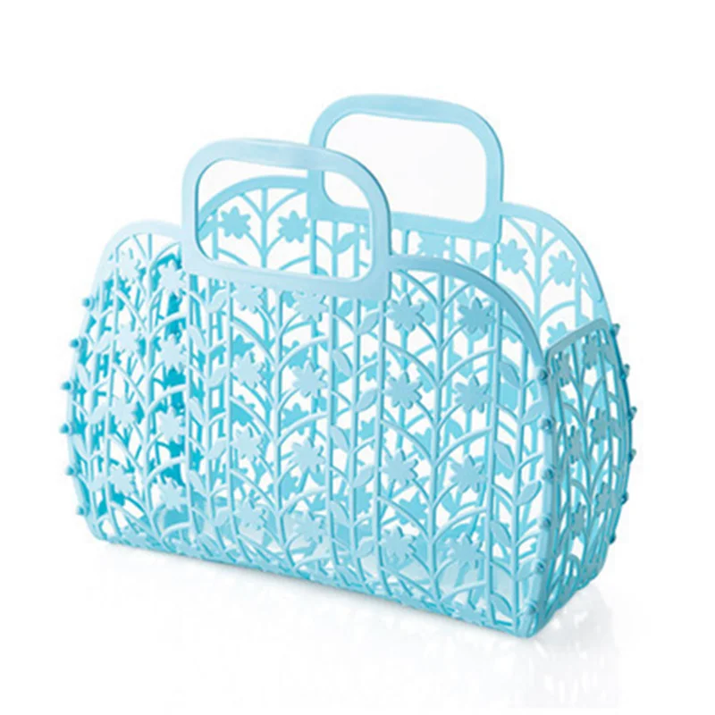 

Kitchen Shower Basket Organizer Multi-purpose Plastic Home Sundries Storage Shopping Holder Accessories Durable
