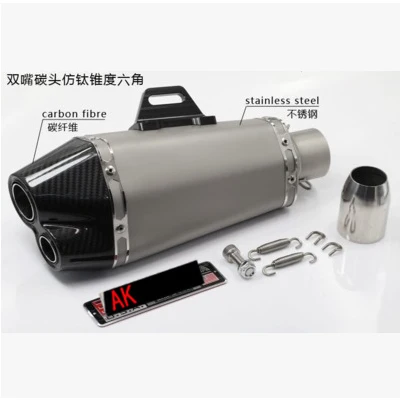 Akrapovic exhuast pipe escape moto Z800 KTM R6 R25 глушитель moto rcycle 300cc 600cc cb400 bs600 yoshimura twobrother аксессуары