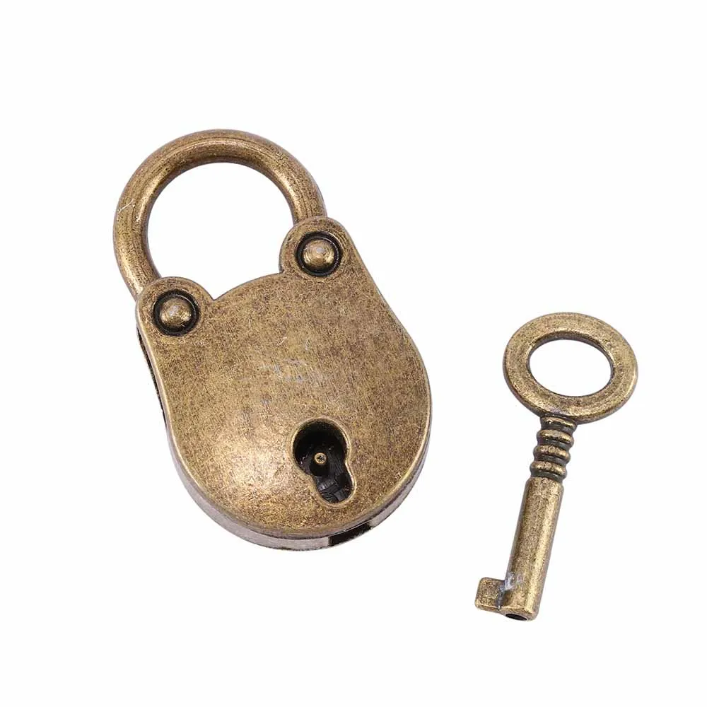 

1 Set Bronze Vintage Antique Style Mini Archaize Padlocks Key Lock With Key Home Improvement Hardware Candado Combinacion