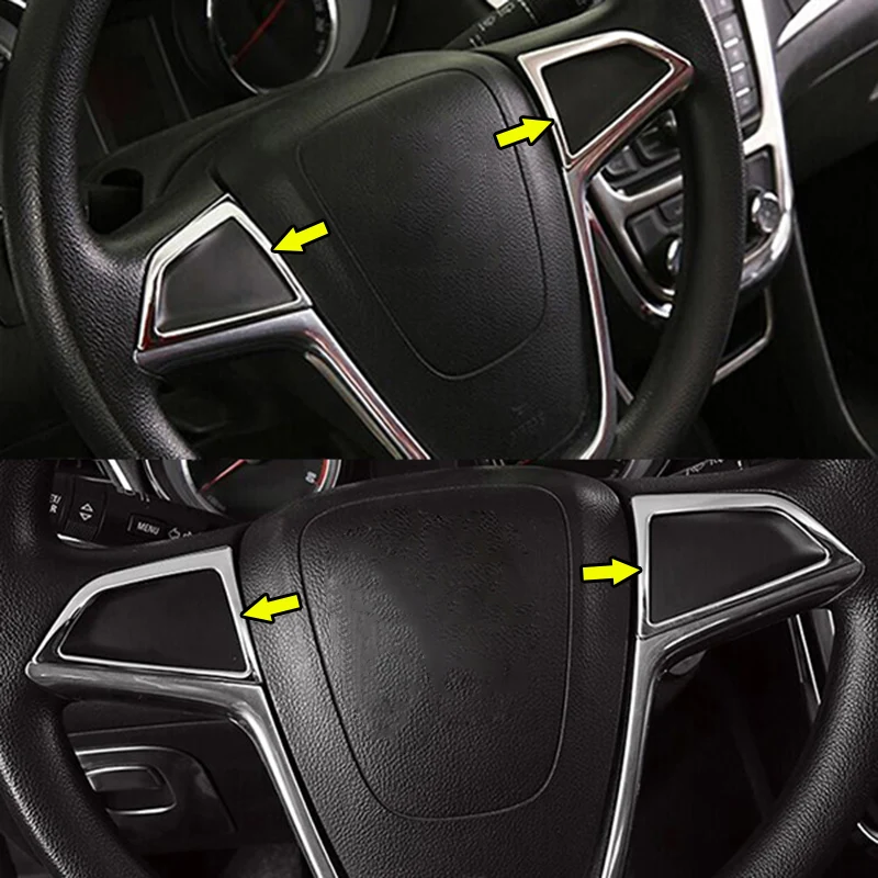 

Chrome Steering Wheel Switch Button Panel Trim Cover Badge Insert For Buick Encore Opel/Vauxhall Mokka X 2012 - 2016 2017 2018