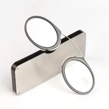 Портативный зажим для носа, пресбиопическое стекло, кошелек, стекло для чтения, чехол, мини, пресбиопическое стекло, размер кредитной карты, аварийное стекло