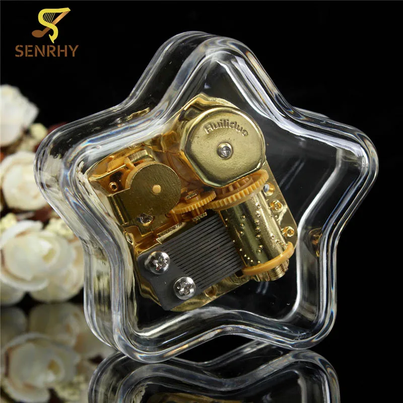 

Top Selling Music Box Special Design 3 Colors Artware Gift Gorgeous Star Wind Up Music Box "YOU ARE MY SUNSHINE" Hot