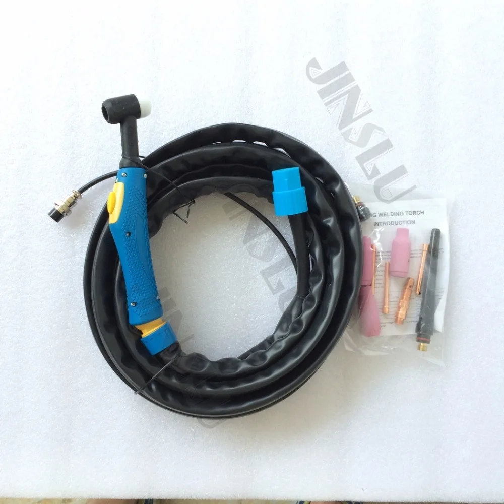 

WP17 WP-17 Air Cooled Argon Tig Welding Torch 4M 12 Feet Gas And Cable Whole