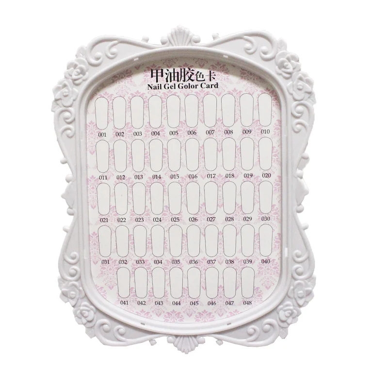 White Nails Art Display Polish Colorful Card For Color Display Nail