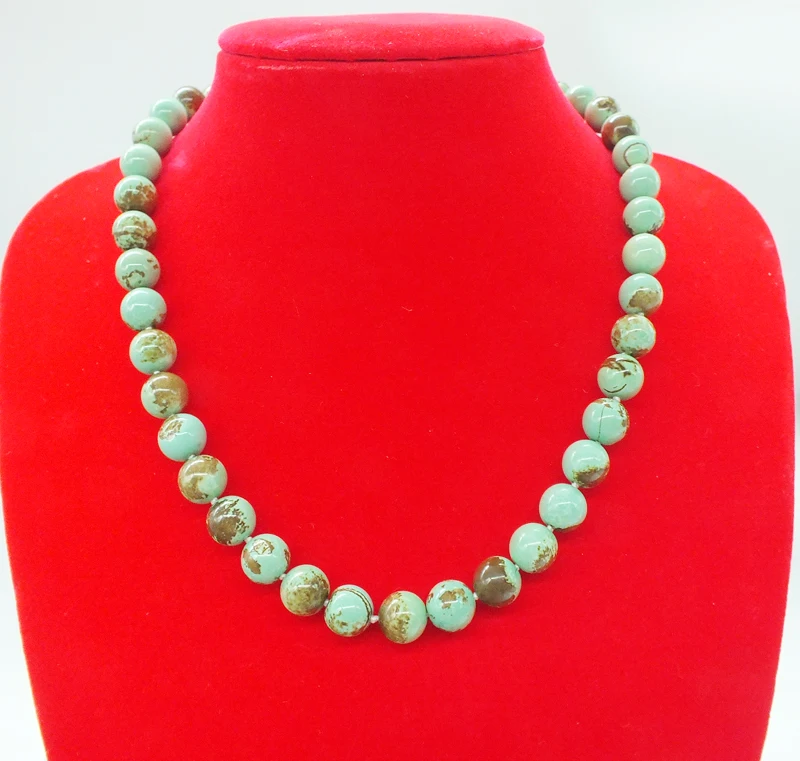 Free shipping, 100% natural Turkish stone. 10MM necklace 17 inches