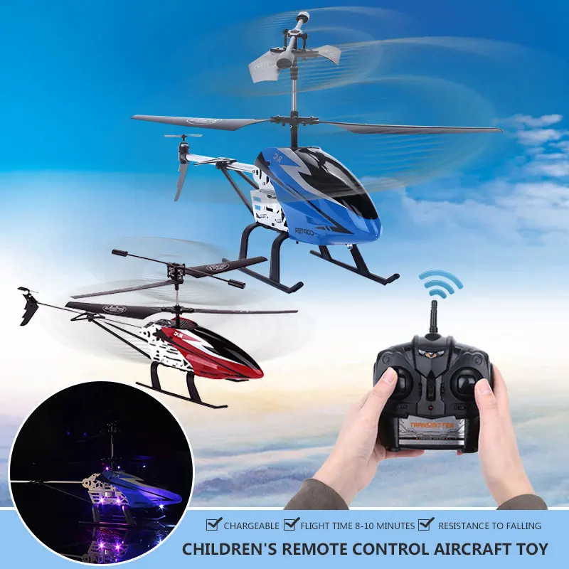 

RC Helicopter RC Aircraft Remote-Controlled UAV Alloy Led 3.5 Channels 2.4GHz Educational Boy Gift Interesting Remote Drone