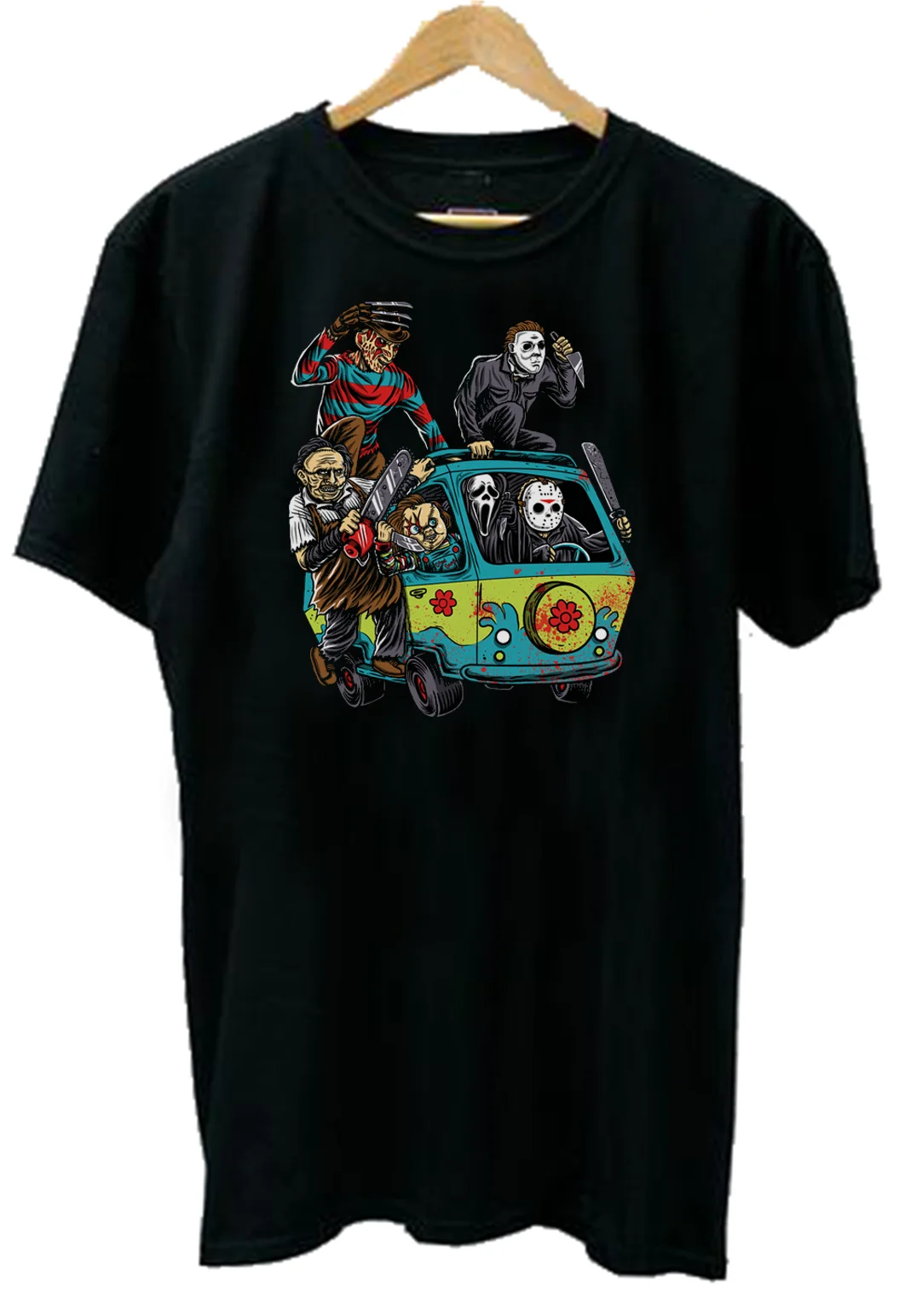 Mystery Machine Horror Movie Characters Men's Comedy T-Shirt | Мужская одежда