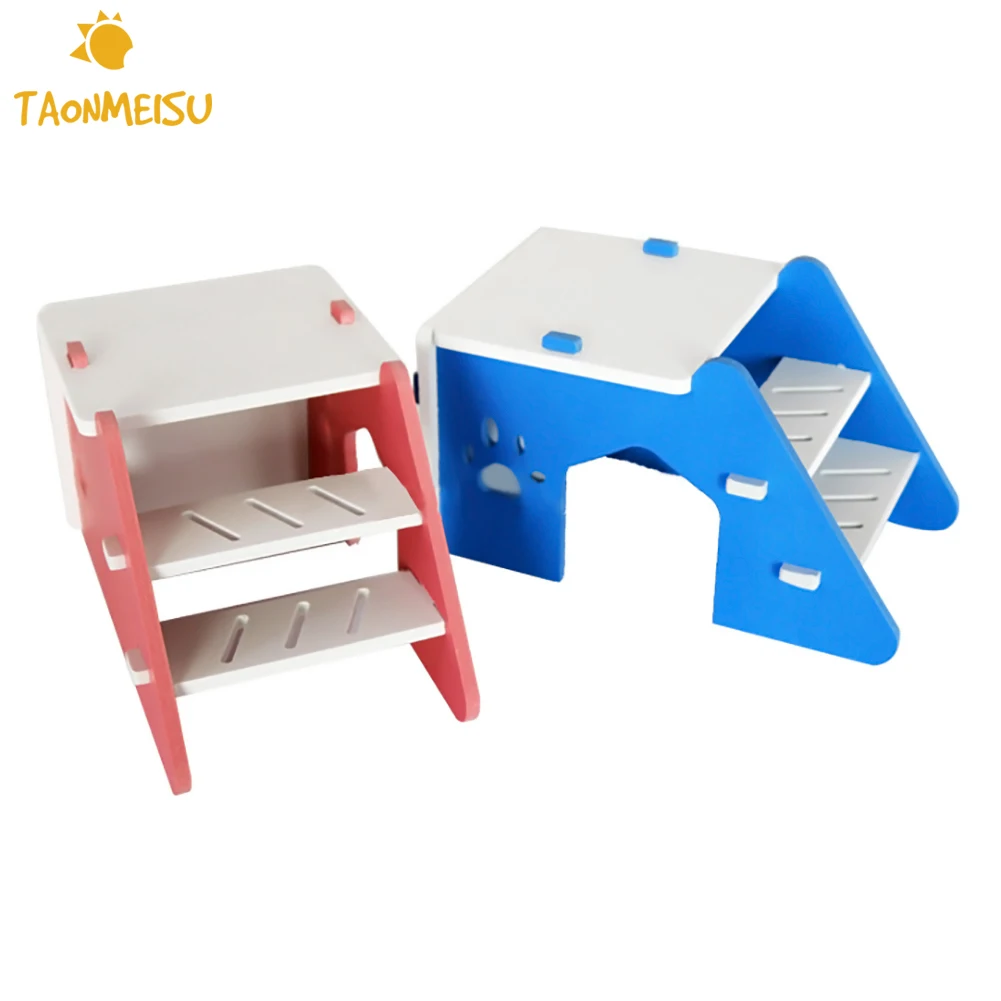 

Hamster Ladder Stand Wooden Climbing Toy Durable Rail Platform Pet Small Animal Mouse Toy for Hamster Squirrel Guinea Pig