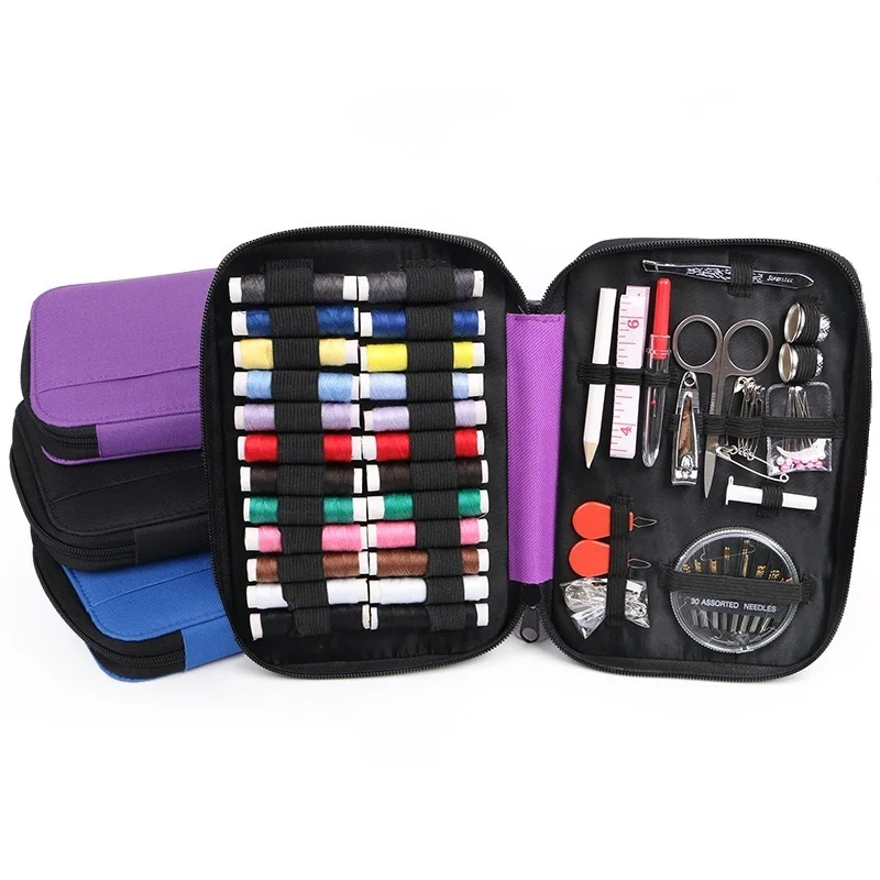 

100pcs/lot New Travel Multi-function Sewing Box Storage organization Portable Household Home Cross Stitch Sewing Kit Storage Bag