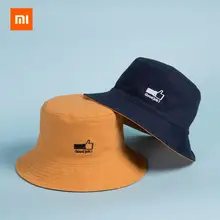 Xiaomi MIJIA двухсторонняя 2 цвета Модная Рыбацкая шляпа для мужчин и женщин складной солнцезащитный козырек Хлопок Уличная солнцезащитная Кепка Smart