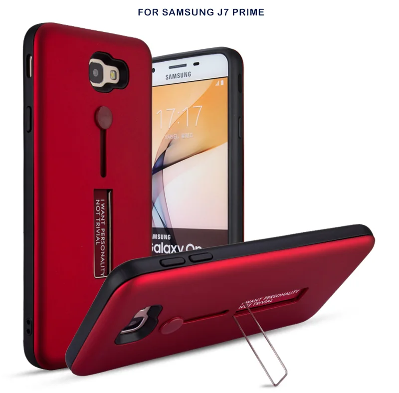 

For Samsung Galaxy J5 J7 Prime Case Hard PC With Stand Ring Protective Back Cover Case for samsung galaxy J2 prime G530 shell