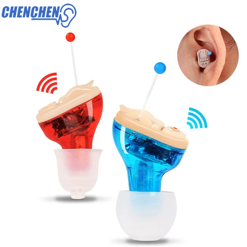 

Invisible Hearing aid Adjustable Wireless CIC Hearing Aids Left/Right Ear Sound Amplifier Hearing Aid Ear Care