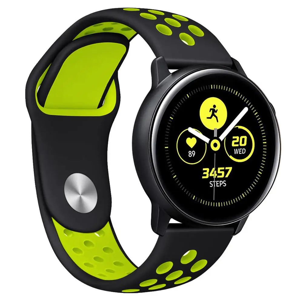 20 мм силиконовый ремешок для спортивных часов, сменный ремешок для часов, совместимый для samsung Galaxy, ремешок для часов huawei Watch 91027 - Цвет ремешка: 4