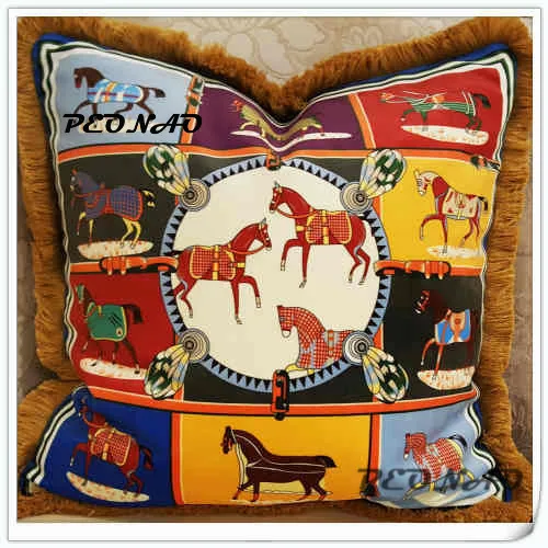 European Court style Pillow Case Horse Art Pillowcases Royal Horse