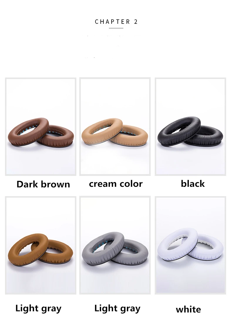 Replacement Earpads Cushion For Bose QuietComfort2 QC2 QC15 QC25 QC35 AE2 AE2i AE2w SoundTrue SoundLink Headphones High Protein (10)