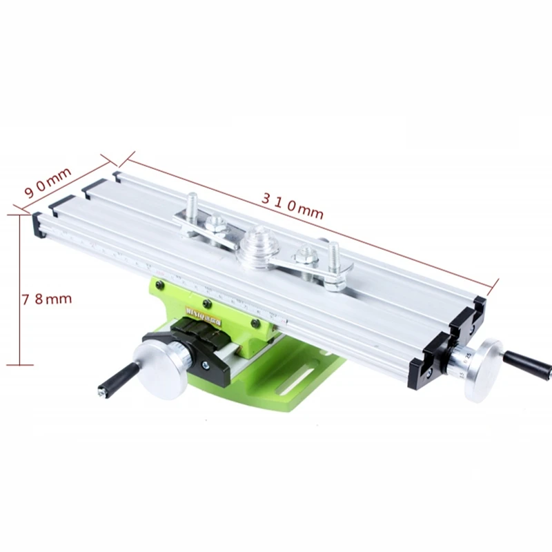 Многоцелевой сверлильный фрезерный станок тиски мини соединение скамья кронштейн алюминиевый сплав крест-слайд стол перевозки регулируемый