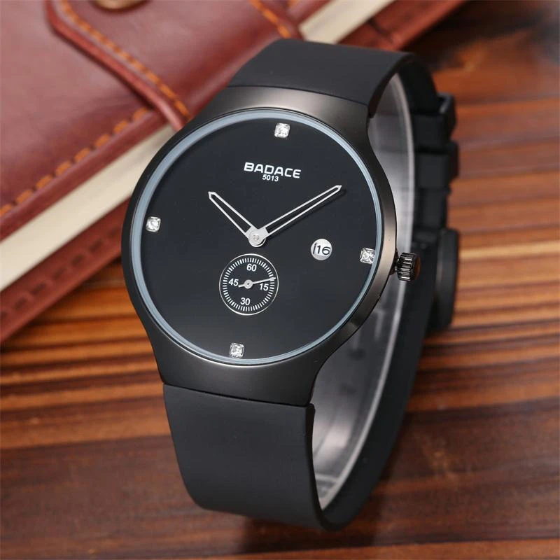 

BADACE Simple Men Women Unisex Brand Durable Silicone Strap Wristwatches Sports Rubber Quartz Fashion Casual Fashion Wrist Watch