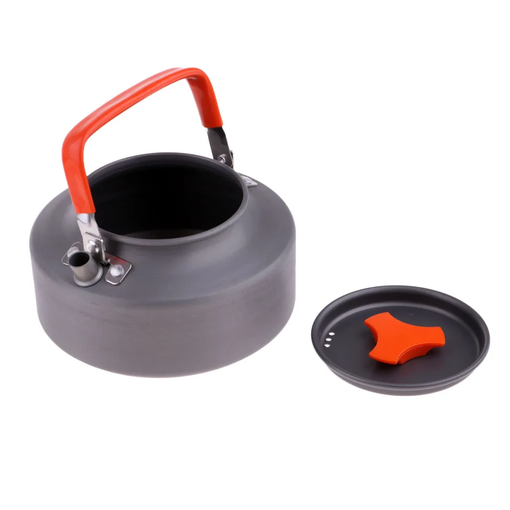 Foldable Non Stick Aluminium Pot Pan Kettle Camping Non-stick Cook Cooking Cookware Set for Outdoor Camping Hiking Picnic BBQ