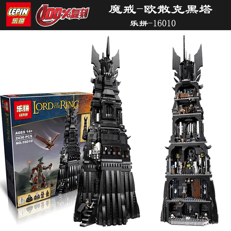 

16010 2430 Unids Senor de los Anillos de La Torre de Orthanc Kits de Edificio Modelo Bloques Ladrill de Regalo 10237