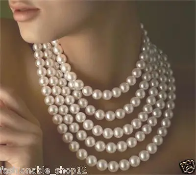 

FREE SHIPPINGwholesale 100inch 6-7MM genuine south sea white pearl necklace