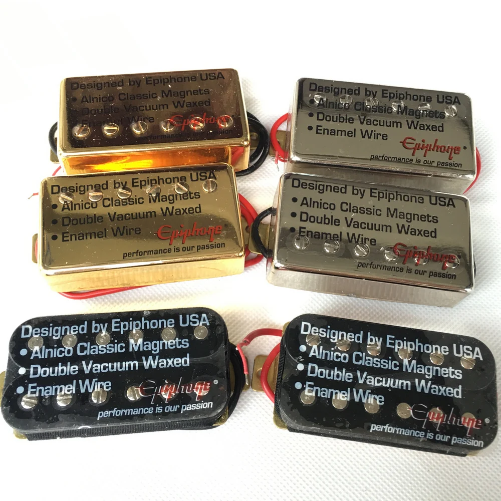 Online 1 Set Original Echten Epi LP Standard SG Elektrische Gitarre Alnico Bar Humbucker Pickups Nickel Silber Gold Schwarz MADE IN KOREA